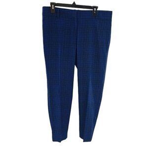 Ann Taylor Pants Blue Animal Print Slacks Classic Womens Size 8